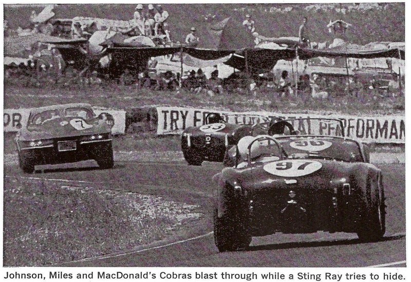 Dave MacDonald in Shelby Cobra at Watkins glen